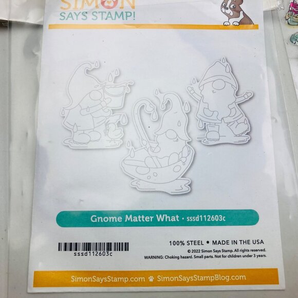 Assorted Gnomes Themed Cling Stamps & Metal Dies For Crafting 9 Packs - Picture 4 of 7